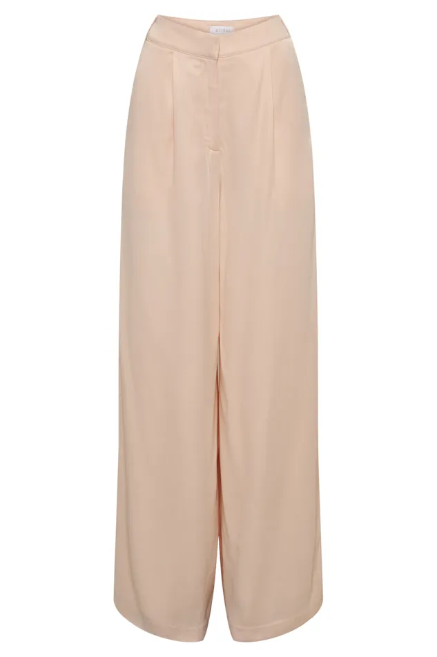 Women Meshki Bottoms Nour Satin Wide Leg Pant 8211 Apricot