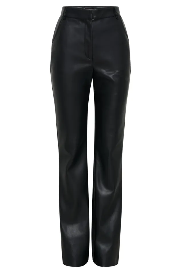 Women Meshki Bottoms Tyra Straight Leg Faux Leather Pants 8211 Black Women Meshki Bottoms Tyra Straight Leg Faux Leather Pants 8211 Black