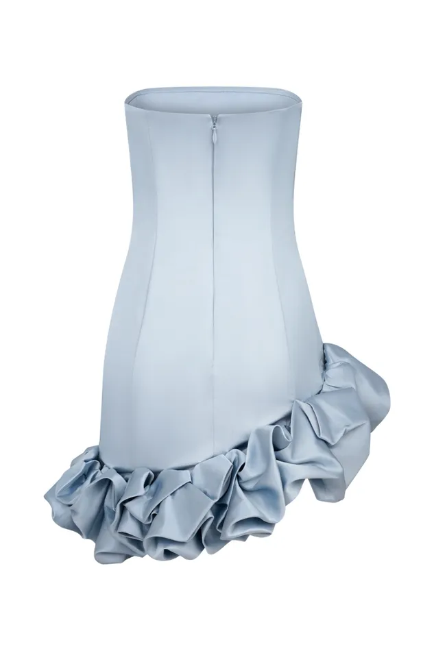 Women Meshki Dresses Alba Bubble Mini Dress 8211 Cornflower Blue