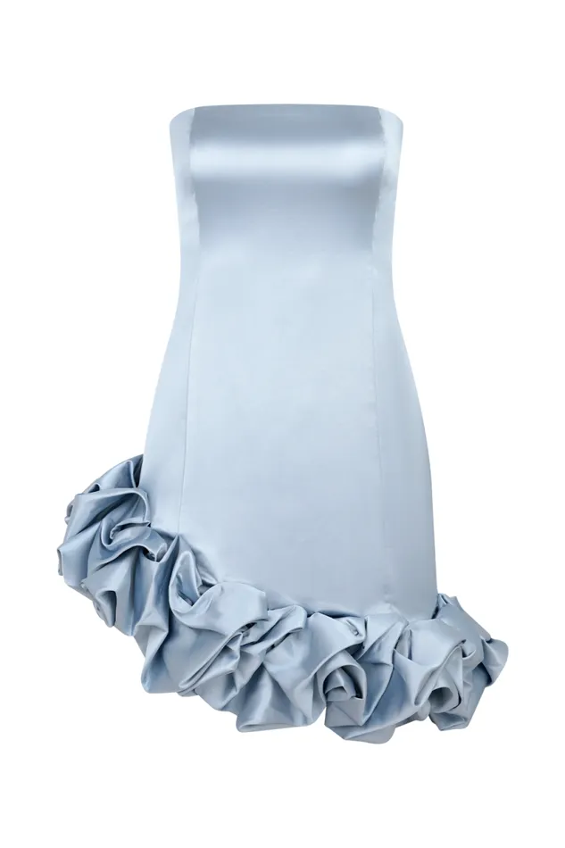 Women Meshki Dresses Alba Bubble Mini Dress 8211 Cornflower Blue