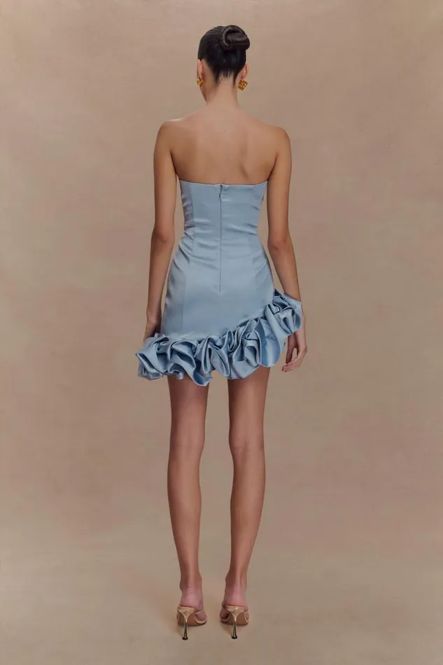 Women Meshki Dresses Alba Bubble Mini Dress 8211 Cornflower Blue