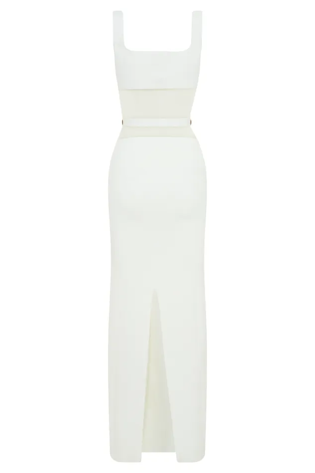 Women Meshki Dresses Alysanne Cut Out Knit Maxi Dress 8211 White