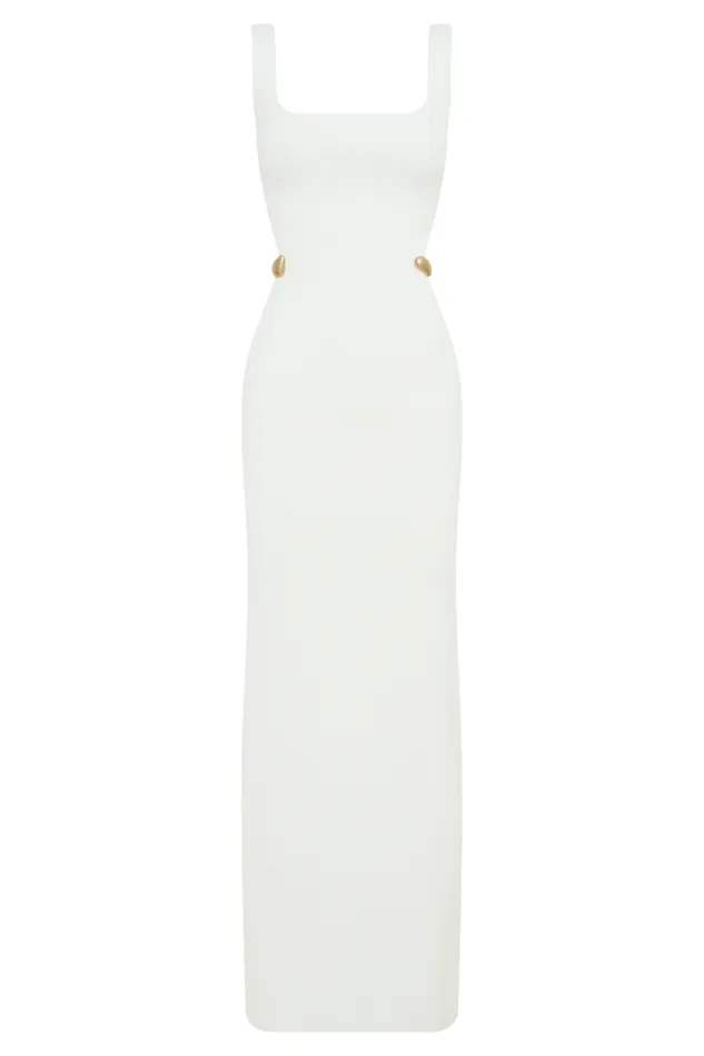 Women Meshki Dresses Alysanne Cut Out Knit Maxi Dress 8211 White