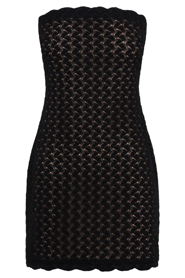 Women Meshki Dresses Amadea Lace Mini Dress 8211 Black