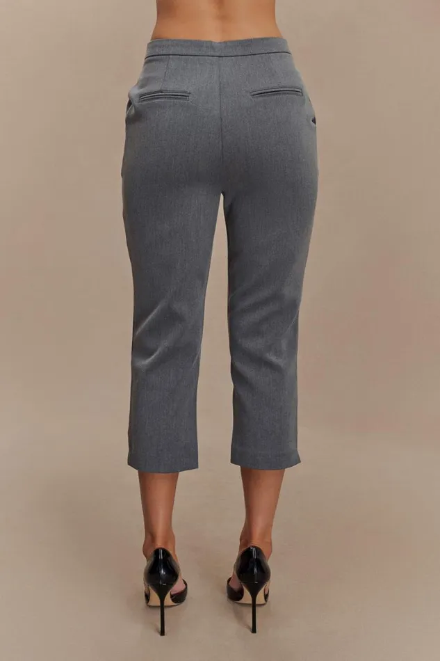 Women Meshki Dresses Anne Fitted Capri Pants 8211 Charcoal Marle