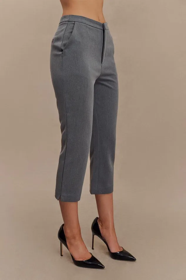 Women Meshki Dresses Anne Fitted Capri Pants 8211 Charcoal Marle
