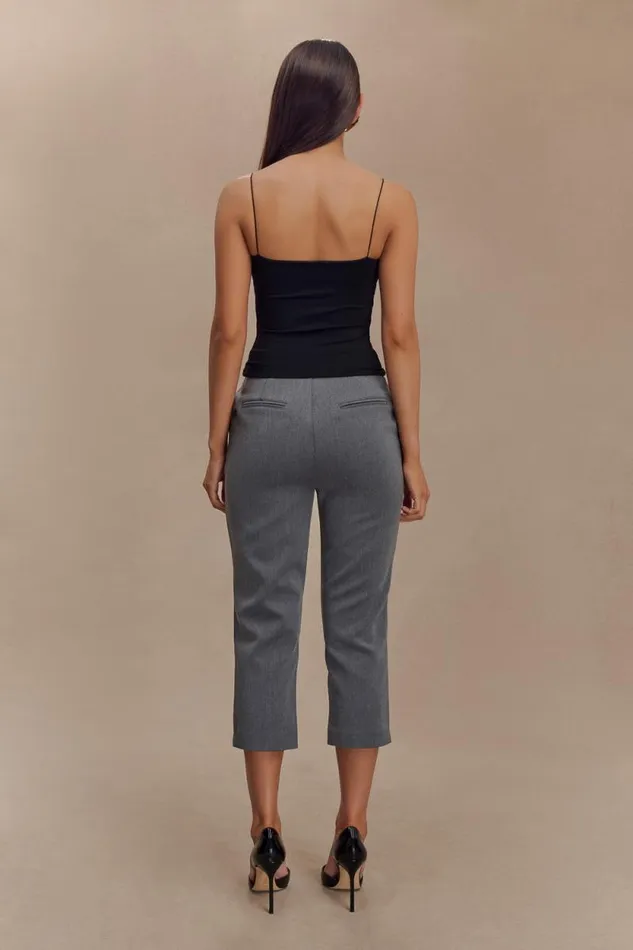 Women Meshki Dresses Anne Fitted Capri Pants 8211 Charcoal Marle