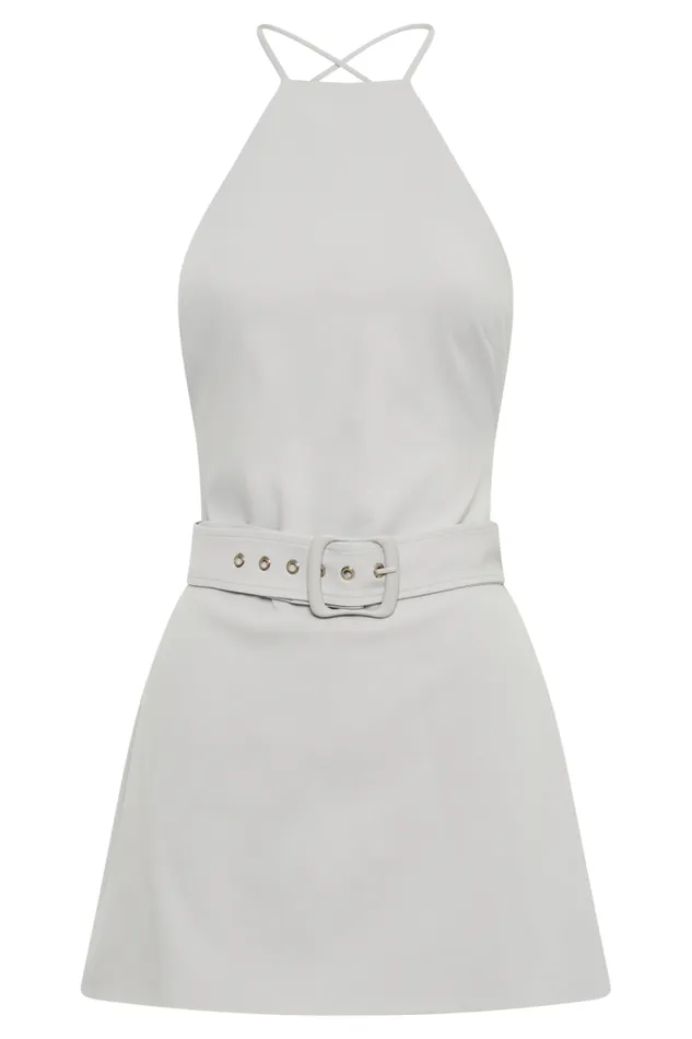 Women Meshki Dresses Diana Suiting Mini Dress 8211 Ice Grey