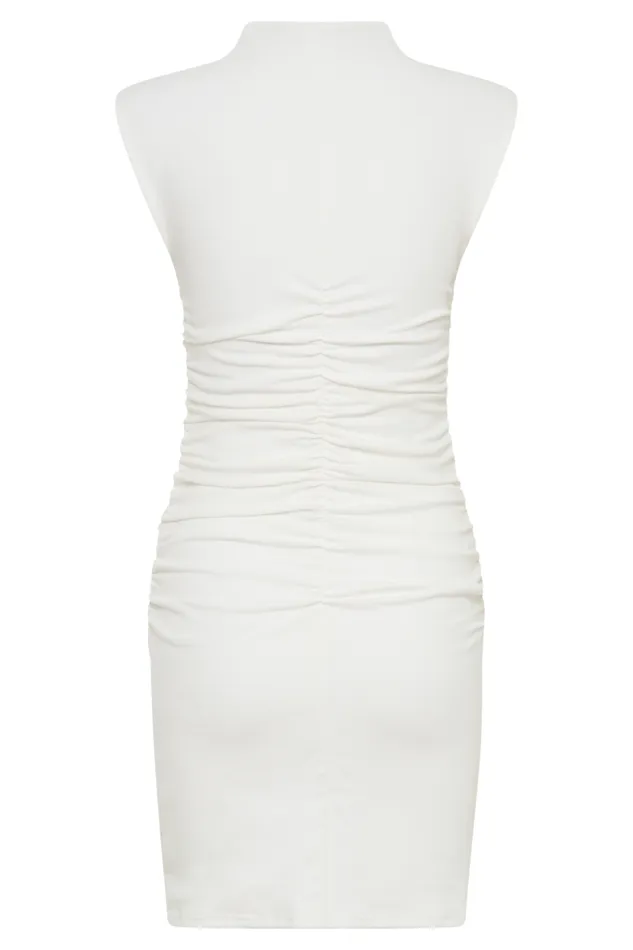 Women Meshki Dresses Elliot High Neck Sleeveless Mini Dress 8211 White