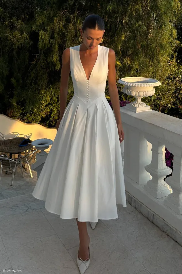 Women Meshki Dresses Keely Cotton Sleeveless Midi Dress 8211 White