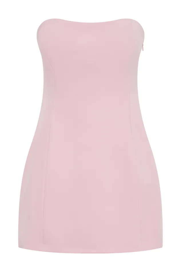 Women Meshki Dresses Neeka Strapless Bow Back Mini Dress 8211 Pink