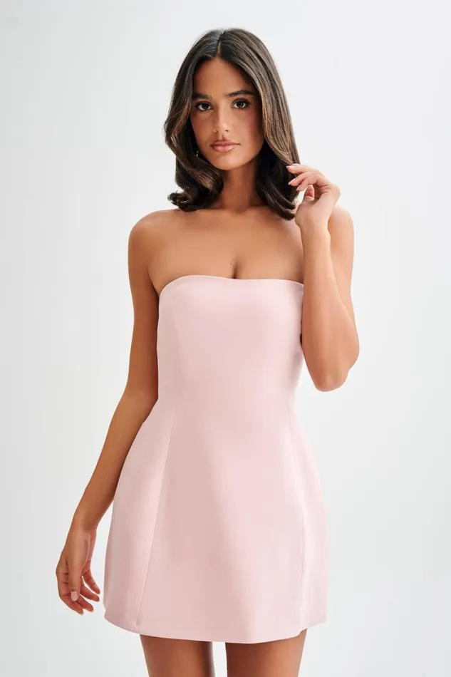 Women Meshki Dresses Neeka Strapless Bow Back Mini Dress 8211 Pink