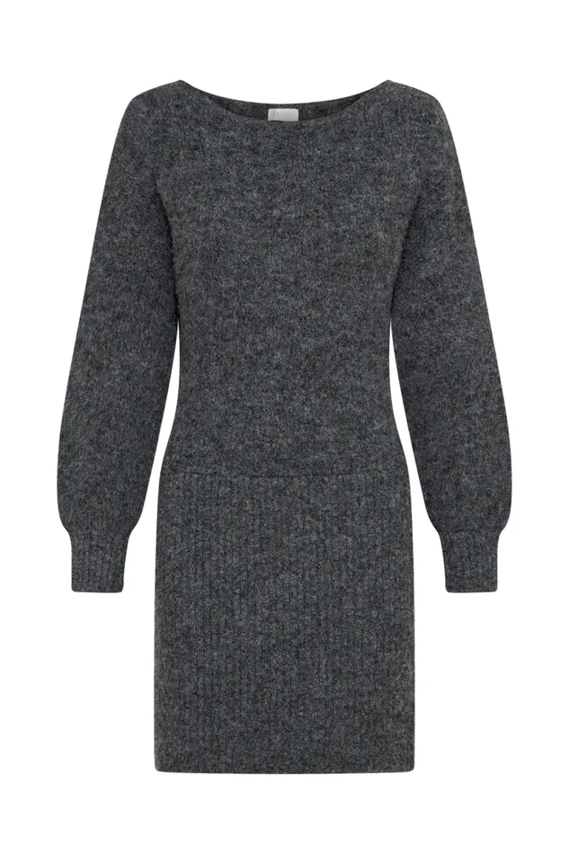 Women Meshki Dresses Rafferty Boat Neck Knit Mini Dress 8211 Charcoal Marle