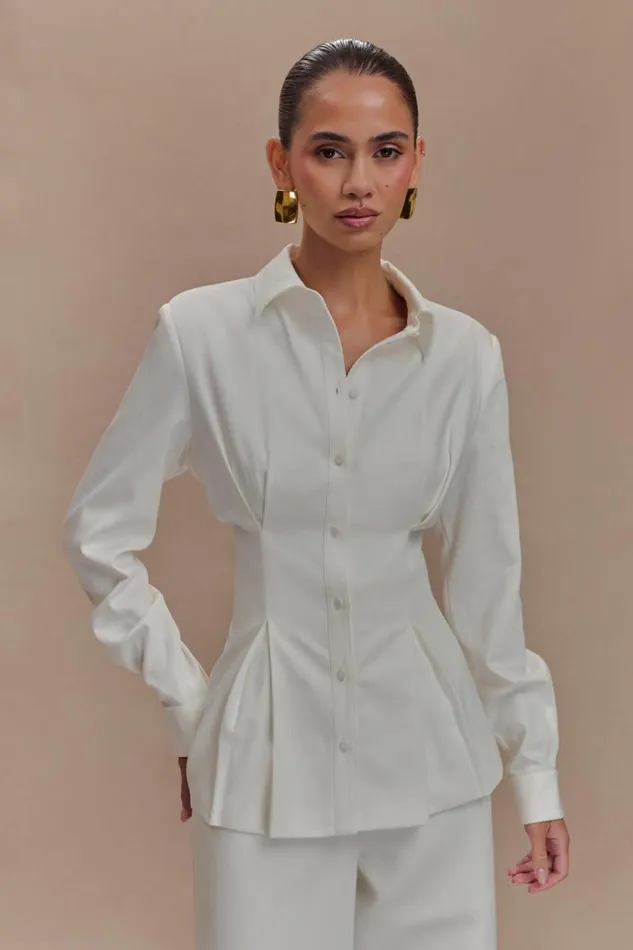 Women Meshki Dresses Rhia Oversized Shirt 8211 White