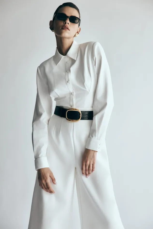 Women Meshki Dresses Rhia Oversized Shirt 8211 White