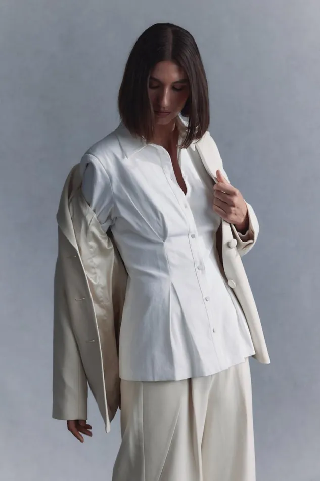 Women Meshki Dresses Rhia Oversized Shirt 8211 White