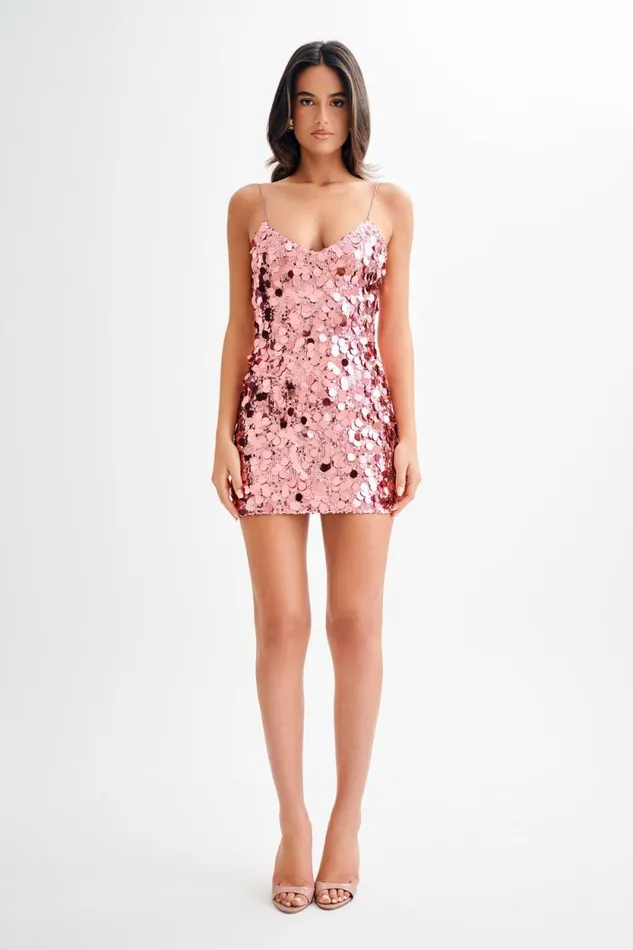 Women Meshki Dresses Romilly Sequin Mini Dress 8211 Candy Pink