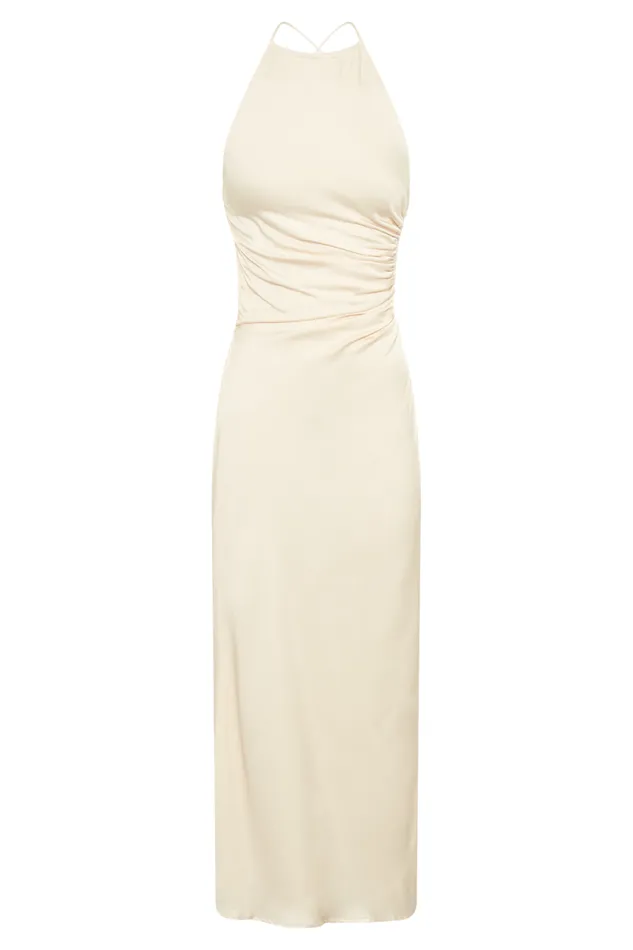 Women Meshki Dresses Rosalina Cut Out Maxi Dress 8211 Ivory