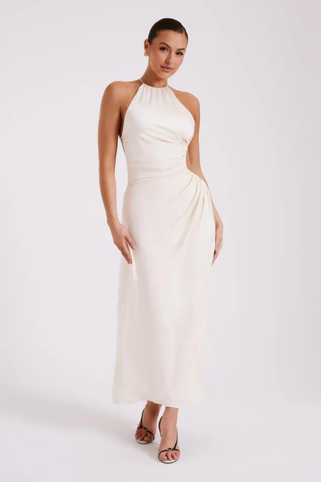 Women Meshki Dresses Rosalina Cut Out Maxi Dress 8211 Ivory