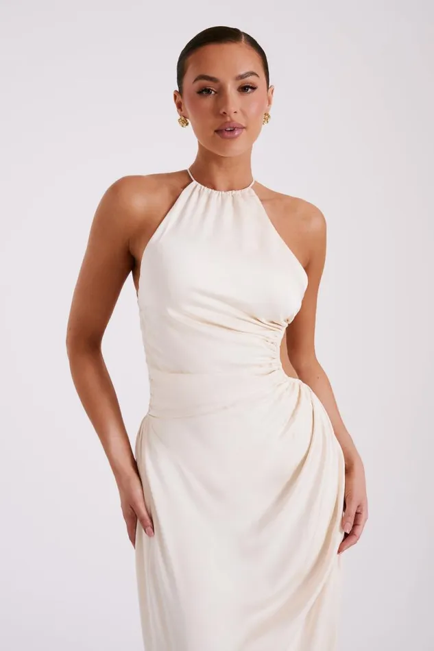 Women Meshki Dresses Rosalina Cut Out Maxi Dress 8211 Ivory