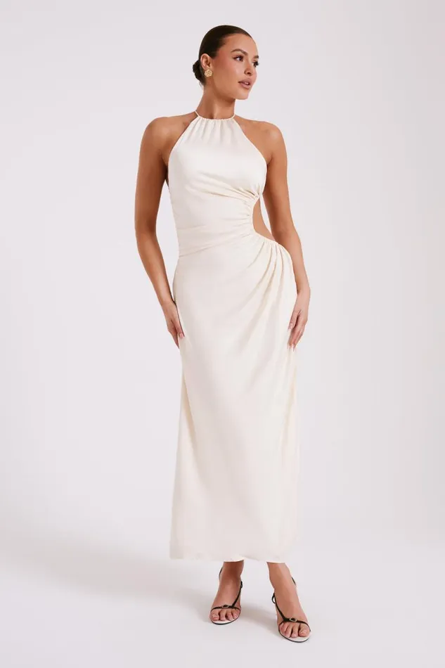 Women Meshki Dresses Rosalina Cut Out Maxi Dress 8211 Ivory