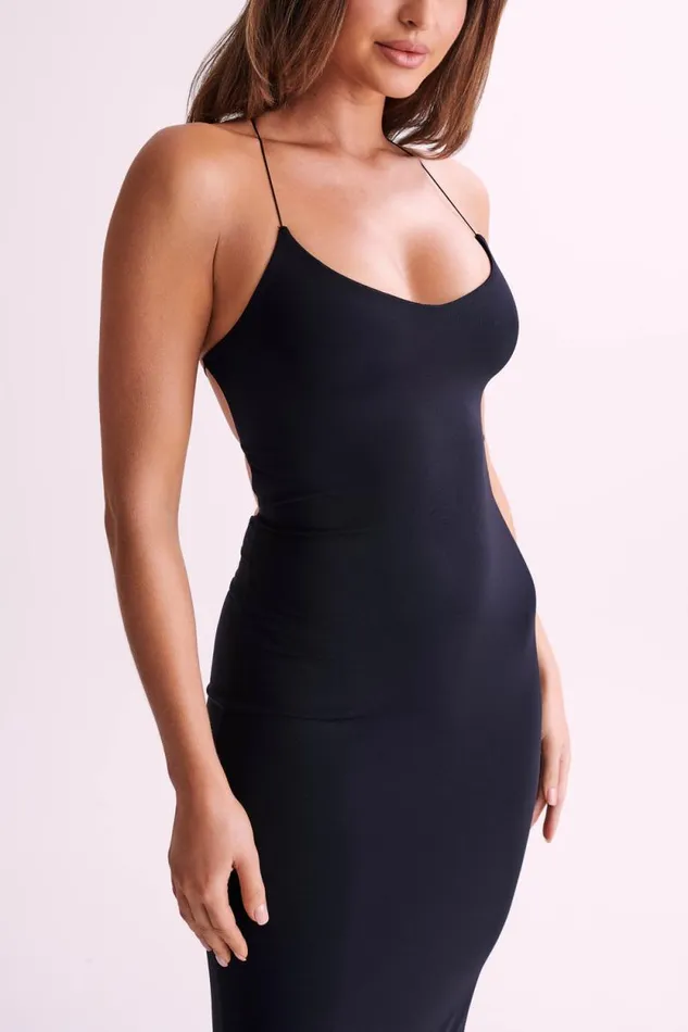 Women Meshki Dresses Sabine Backless Maxi Dress 8211 Black
