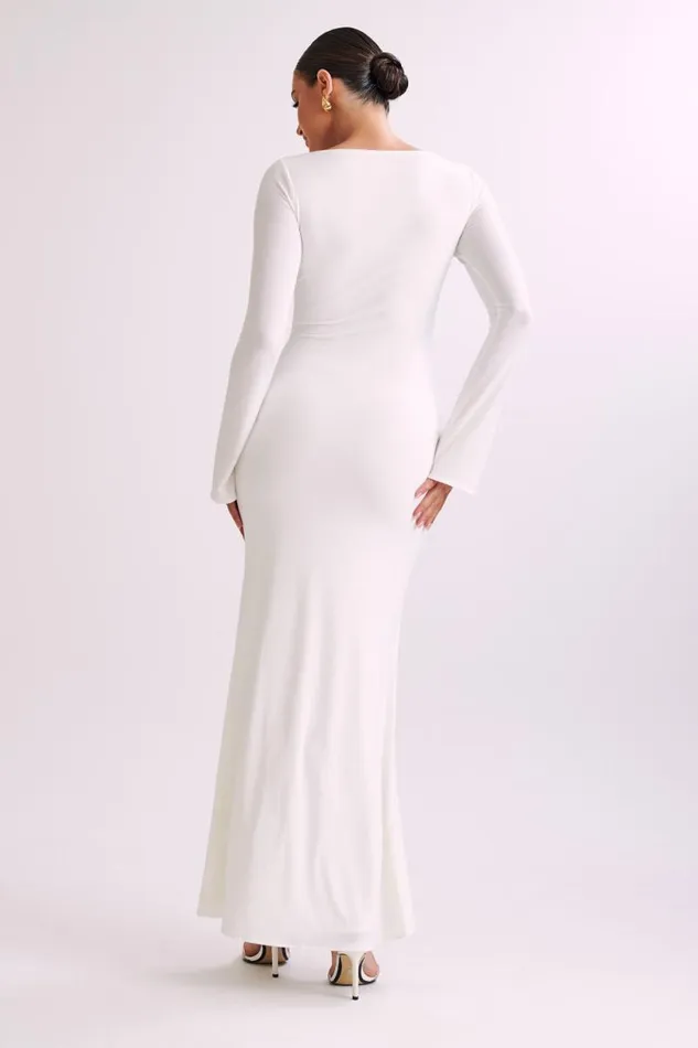 Women Meshki Dresses Tarna Slinky Fishtail Maxi Dress 8211 Ivory