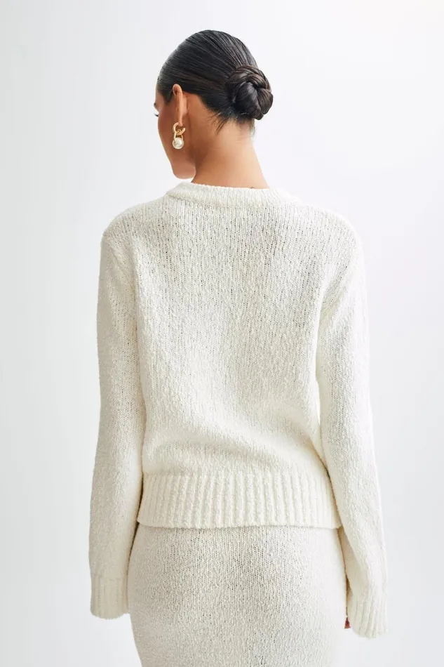 Women Meshki Outerwear Moira Oversized Boucle Cardigan 8211 White