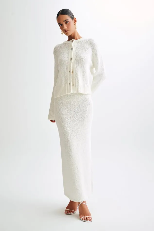 Women Meshki Outerwear Moira Oversized Boucle Cardigan 8211 White