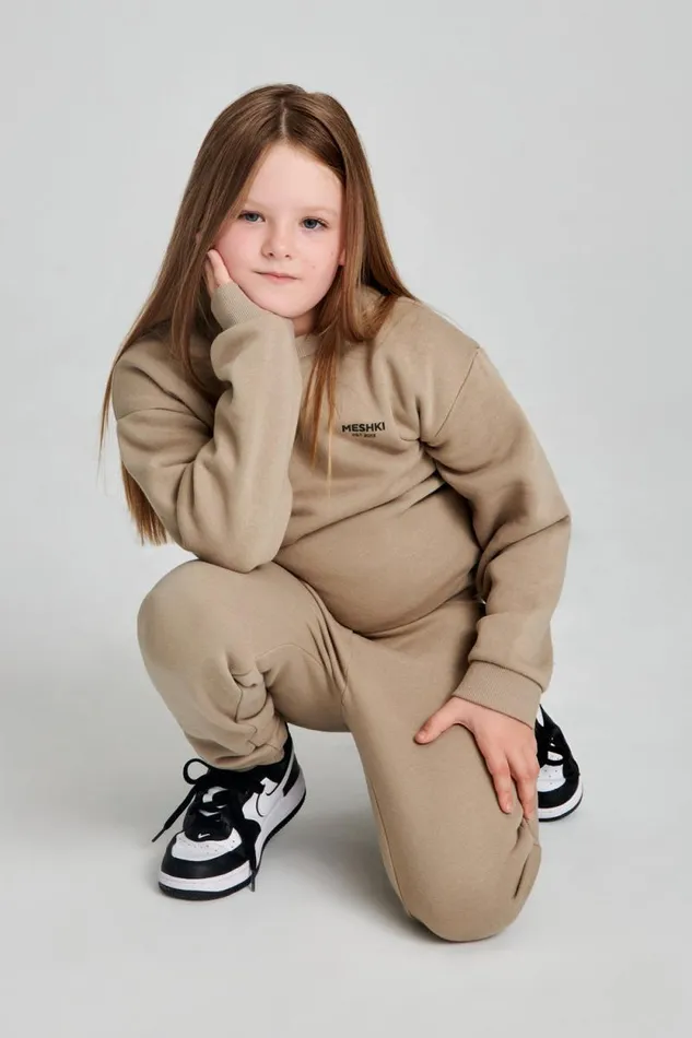 Women Meshki Outerwear Phoenix Kids Unisex Crewneck Jumper 8211 Cement
