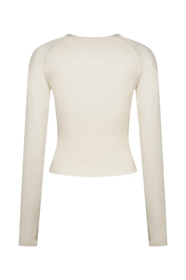 Women Meshki Tops Eliana Long Sleeve Active Top 8211 Ivory