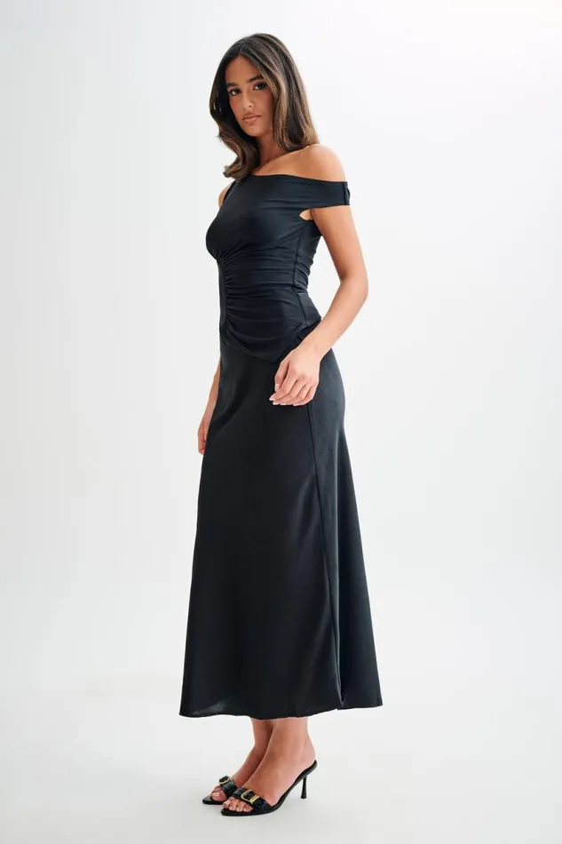 Women Meshki Tops Irving Off Shoulder Slinky Top 8211 Black