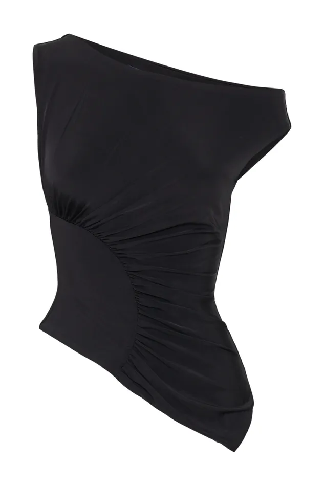 Women Meshki Tops Irving Off Shoulder Slinky Top 8211 Black