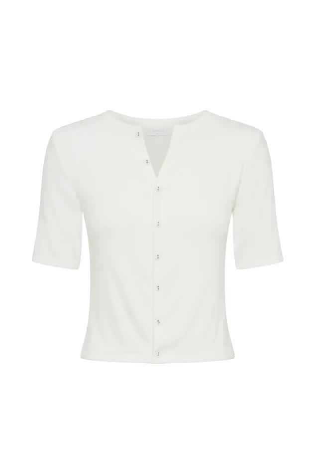 Women Meshki Tops Jonah Button Up Modal Top 8211 Ivory