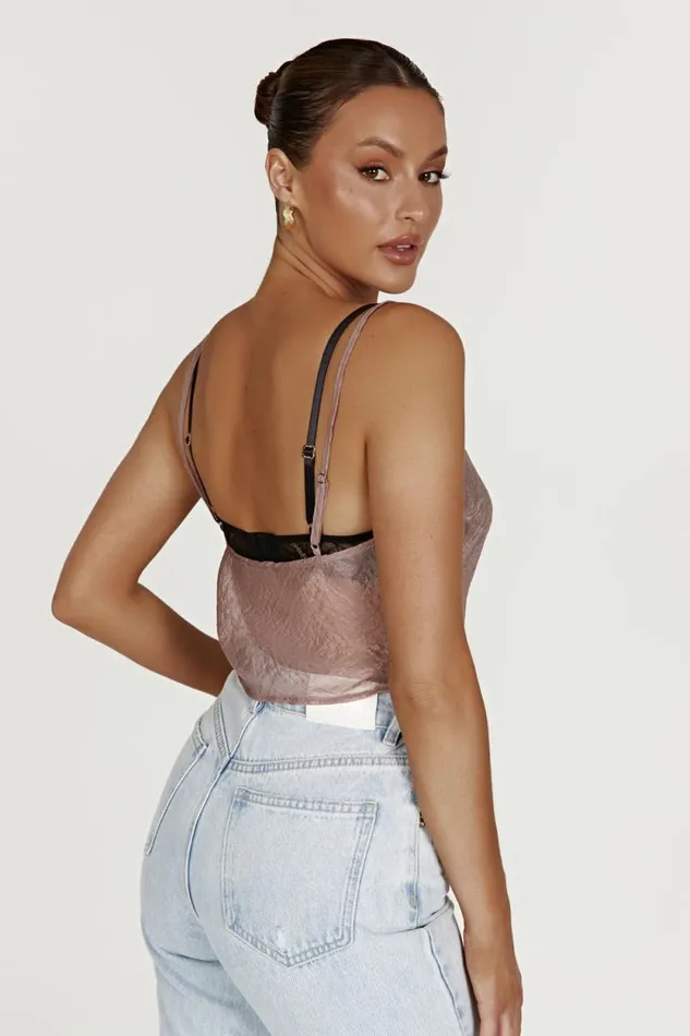 Women Meshki Tops Kiana Iridescent Camisole 8211 Taupe