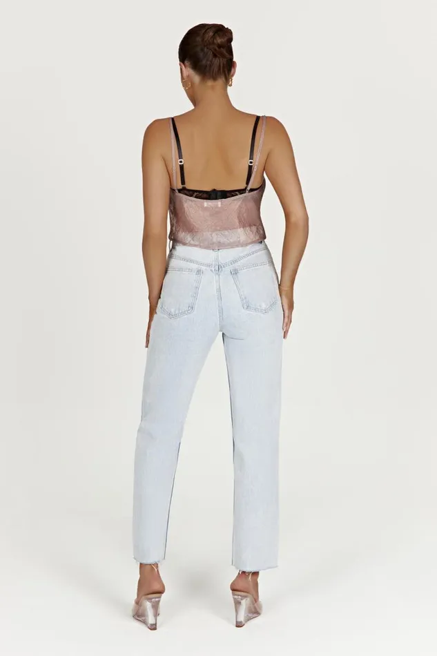 Women Meshki Tops Kiana Iridescent Camisole 8211 Taupe