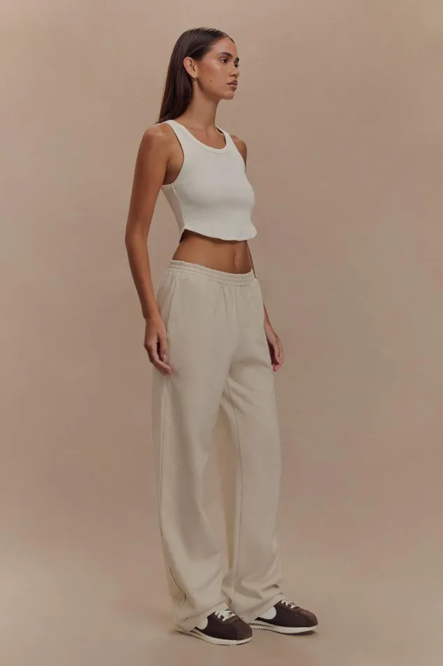 Women Meshki Tops Morgana Ribbed Tank Top 8211 White