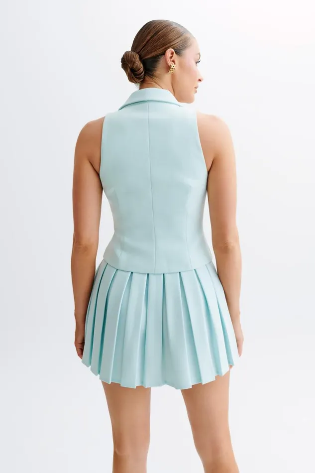 Women Meshki Tops Mura Suiting Vest 8211 Ice Blue