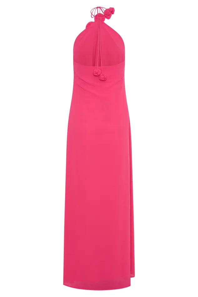 Women Meshki Tops Rosalia Cowl Neck Maxi Dress 8211 Raspberry