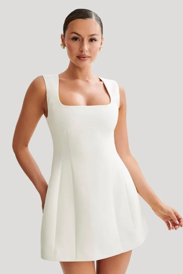 Women Meshki Two Piece Sets Lysandre Crepe Mini Dress 8211 Ivory