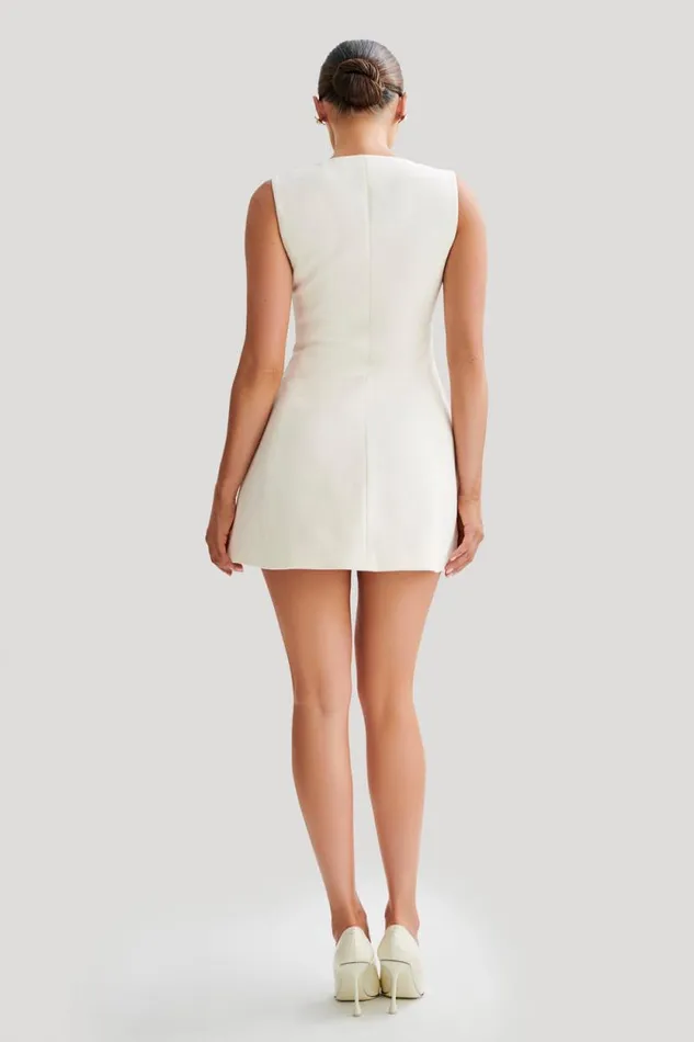 Women Meshki Two Piece Sets Lysandre Crepe Mini Dress 8211 Ivory