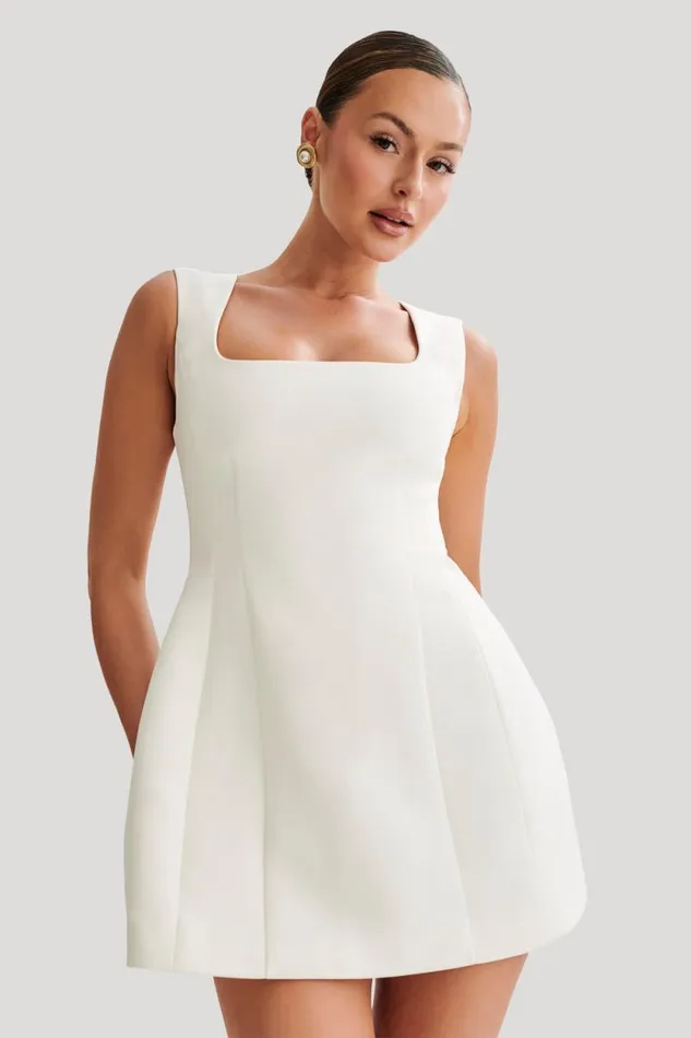Women Meshki Two Piece Sets Lysandre Crepe Mini Dress 8211 Ivory