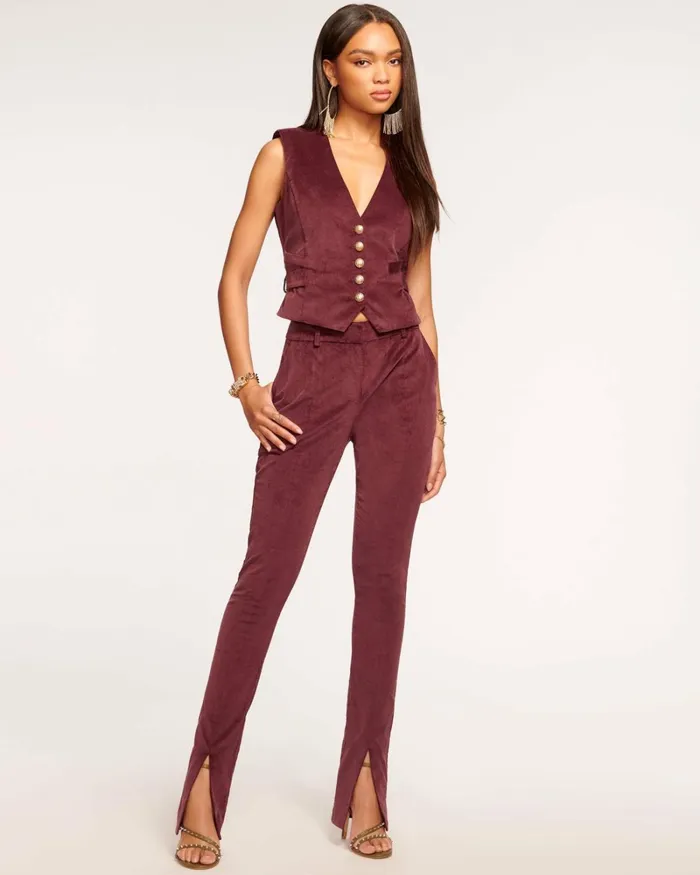 Women Miriam SplitHem Pant Cabernet Ramy Brook Pants Women Miriam SplitHem Pant Cabernet Ramy Brook Pants
