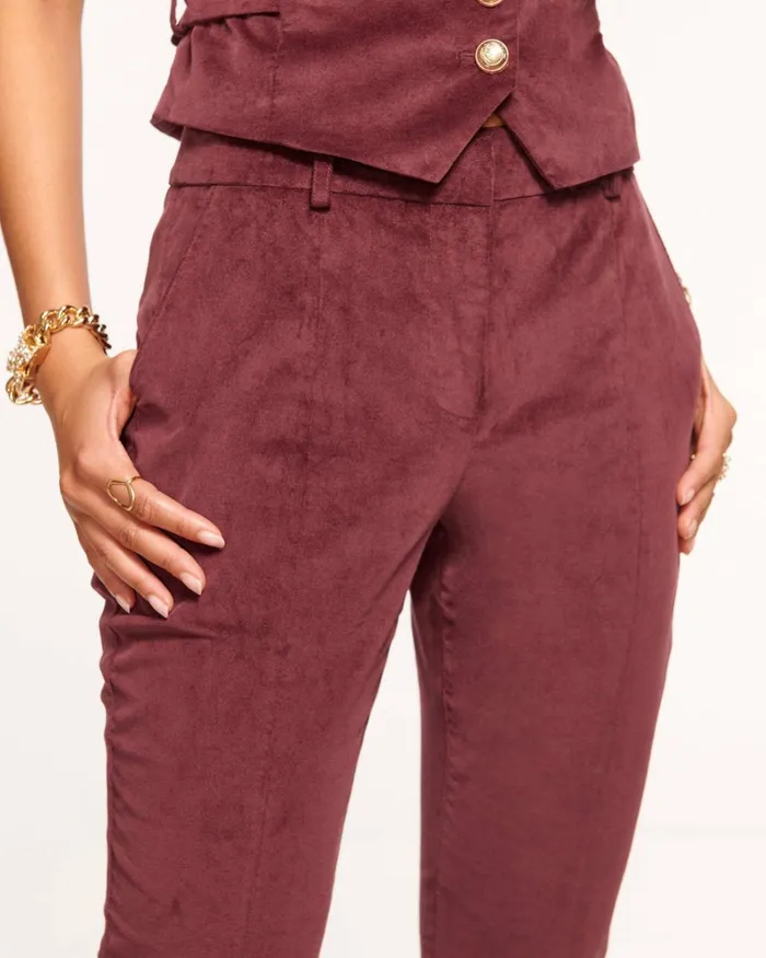 Women Miriam SplitHem Pant Cabernet Ramy Brook Pants Women Miriam SplitHem Pant Cabernet Ramy Brook Pants