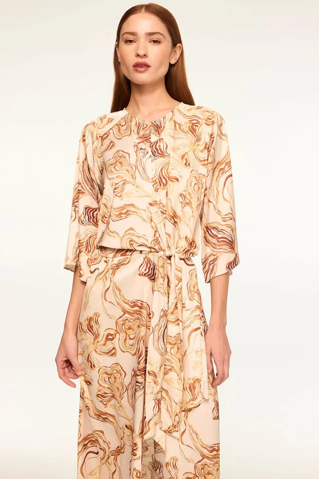 Women MISA Los Angeles Dresses ADINA DRESS Golden Straw Satin