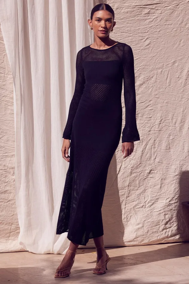 Women MISA Los Angeles Dresses ANU DRESS Black Lead