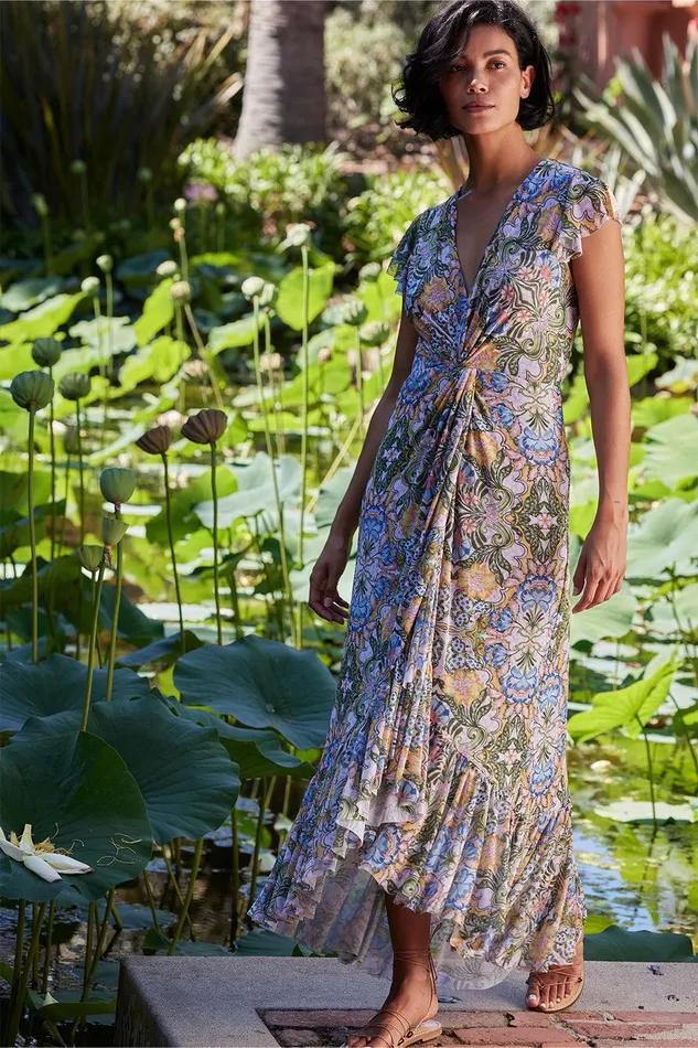Women MISA Los Angeles Dresses AVALINE DRESS Dolce Vita Kaleidoscope