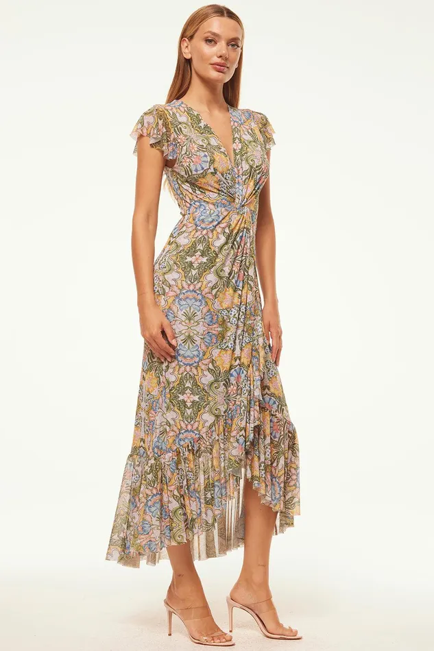 Women MISA Los Angeles Dresses AVALINE DRESS Dolce Vita Kaleidoscope