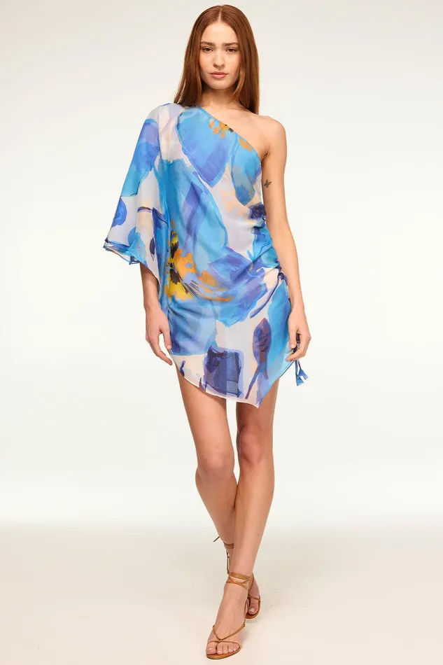 Women MISA Los Angeles Dresses HERA DRESS Blue Poppy