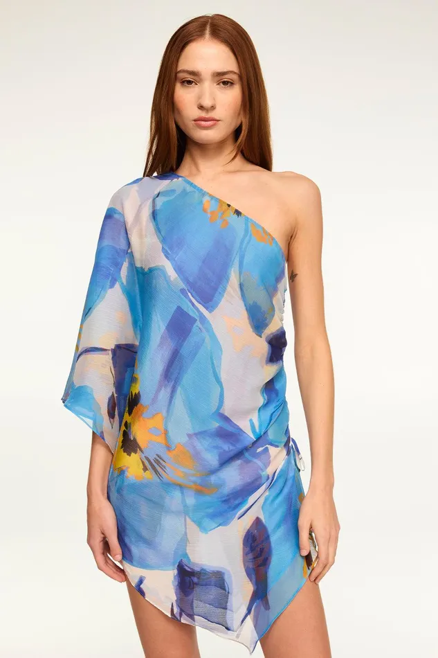Women MISA Los Angeles Dresses HERA DRESS Blue Poppy
